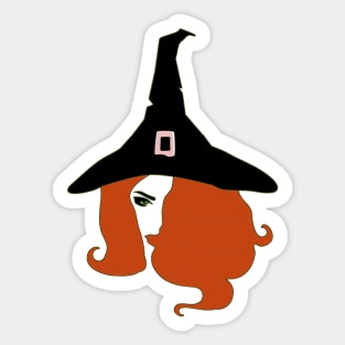 Red Haired Witch Sticker